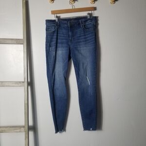 KUT FROM THE KLOTH WOMEN'S ANKLE SKINNY DISTRESS JEANS SIZE 12